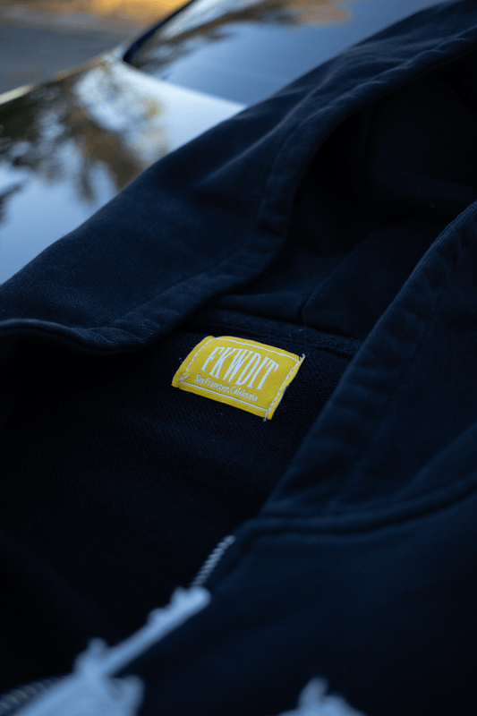 BLACK THREE STARS AND A SUN ZIP UP