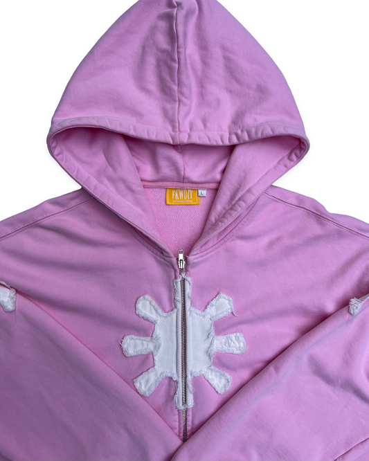 PINK THREE STARS AND A SUN ZIP UP